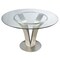 Armen Living Cleo Contemporary Dining Table In Stainless Steel With Clear Glass LCCLDIB201TO - alternate 1